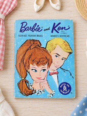 Vintage 1962 Mattel Barbie Ken Blue Book Fashion Catalog Booklet Doll Clothes